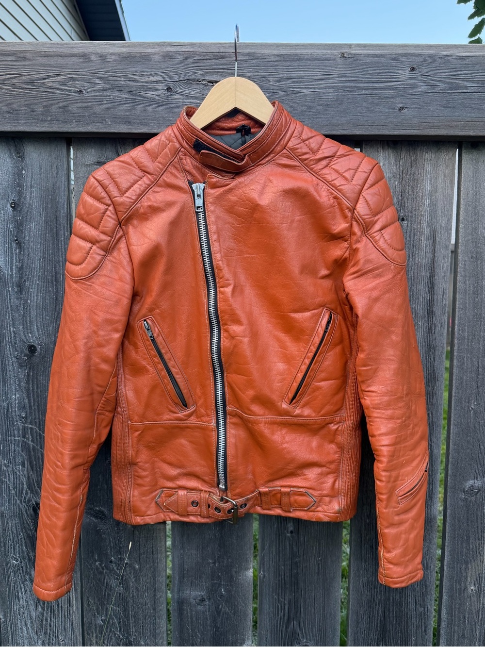 Vintage Drospo Inc. Cafe Racer Leather Jacket